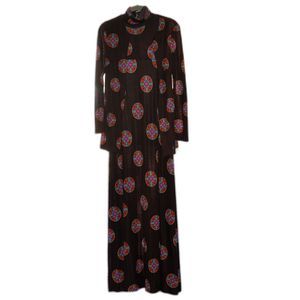 Vintage Diane von Furstenberg 60s / 70s Rayon Blend Maxi Dress